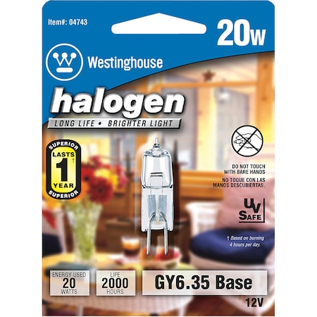Westinghouse Westinghouse 20 W JC Decorative Halogen Bulb 300 lm Warm White 1 pk 04743